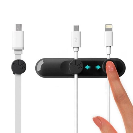 Magnetisk skrivbord kabel klämmor sladd hantering liten 3 storlek i 1 tråd kabel organisator