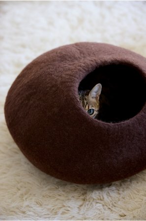 Jotex - Katteseng i Ull ø 40 Cm Brun - BOLLY - Kjøp Hundeseng/katteseng hos Jotex