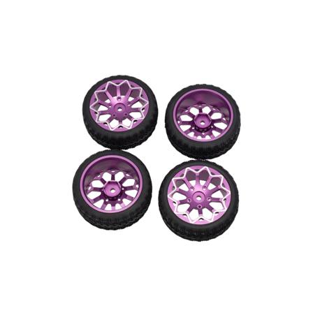 Paket Med 4 Rc Bilhjul Universal Simulering 1:10 Däck Modifierad