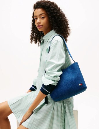 Tommy Hilfiger Tjw Cool Denim Hobo Bag - Blue - ONE SIZE