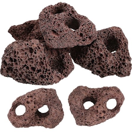 6 stk. Akvarium Vulkansk Sten Dekorativt Akvarie Vulkanske Sten Plantefikserings Ornamenter