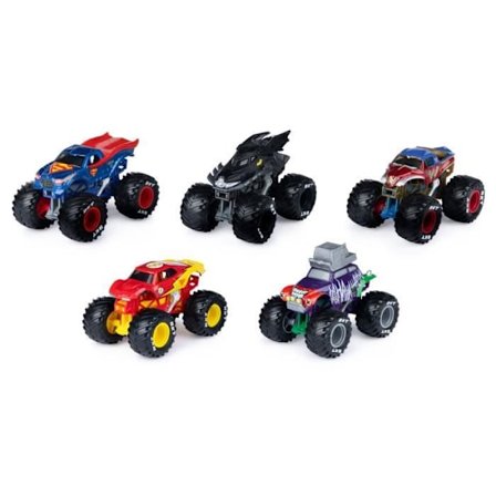 PACK MED 5 DRYCKGJUTNA FORDON 1:64 DC COMICS Monster Jam