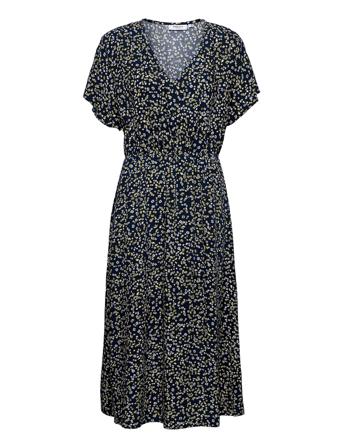 Karna Beach Ss Dress Aop Black MOSS COPENHAGEN