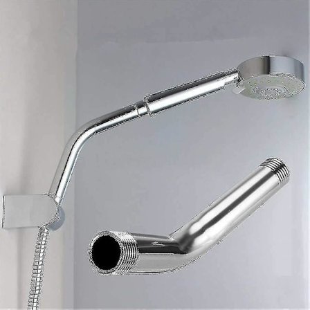 Bruserhoved i rustfrit stål - Forlænger ekstra rør, vægmonteret