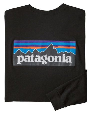 Patagonia M's L/S P-6 Logo Responsibili-Tee Black