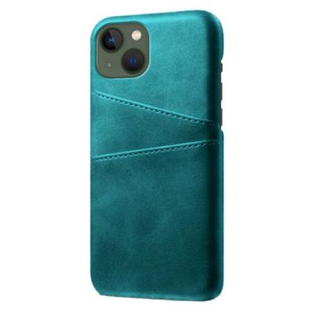 iPhone 14 Cover Kortholder PU Læder - Grøn