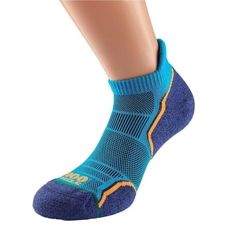 1000 Mile Mens Run Socks (2-pack) XL Kingfisher Blue/Navy