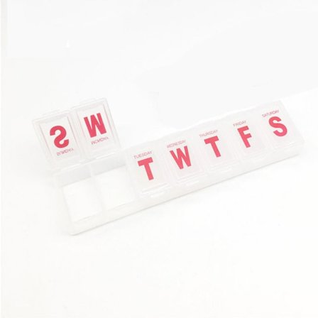 7 Days Pill Box Tablettdispenser RÖD