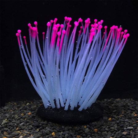 Konstgjorda Akvarieväxter Silikon Anemon Fisk Akvarium P