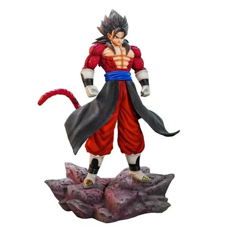 med eske; En ny håndlaget Dragon Ball actionfigur CK Resonance Super Saiyan Stor plysjmodell leketøysornament for anime