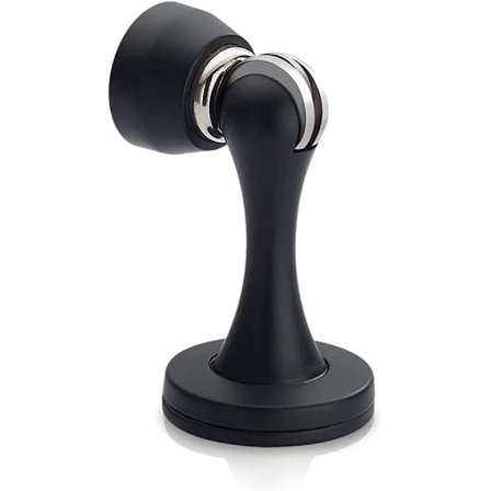 Magnetisk dørstopp, svarte dørstopp, vegg- og gulvmontert magnet