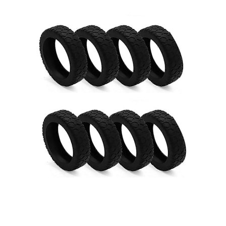 8 stk. Kuffert Hjulbeskyttere, Silikone Bagagerum Hjulbeskytter til de fleste 8 Spinner Hjul Sort