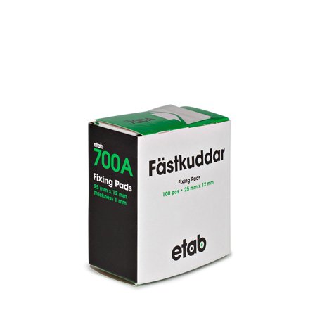 etab 700A2512Vit Fästkuddar 25x12 mm, 100-pack, Infästning