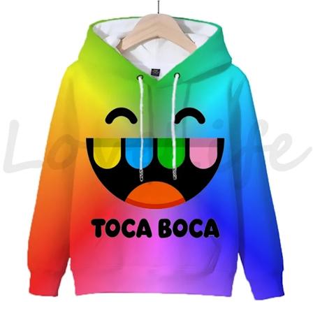 Toca Life World Luvtröjor til drenge Piger Langærmede Trøjer Børn Sportstøj Børn Tegnefilm Trøjer Efterårstrøjer Sudadera 11 11 kids-100(3T)