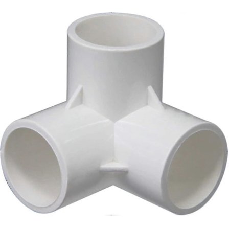 3-veis PVC-koblinger PVC-rørkoblinger, 3D-koblinger (32 mm, 4 stk)