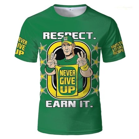 WWE John Cena "Big Money" T-skjorte Utendørsentusiast Kortarmet M SQBB_max