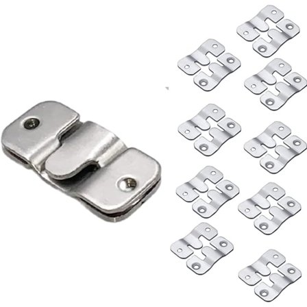 10 par sammenlåsende bilderamme kroker Heavy Duty kroker for store bilder