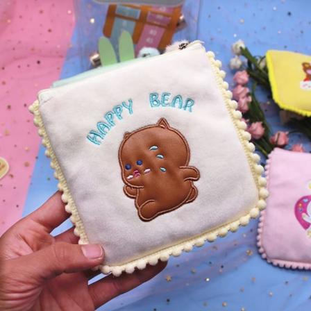 Sanitetsförvaringsväska Bomullspåse VIT white