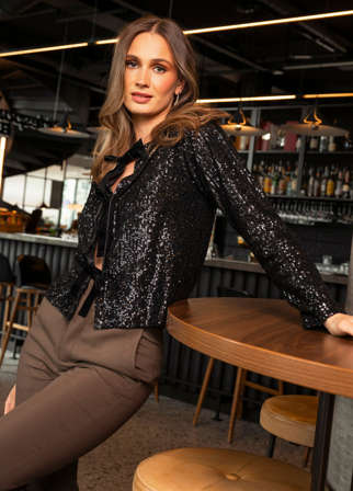 Sanna Jacket Black Sequin Black Sequin / M/L