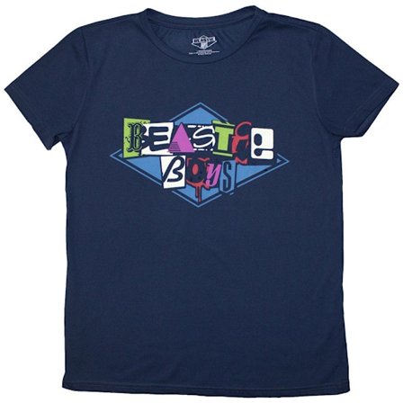 Beastie Boys Dam/Dam T-Shirt med Logotyp L Denimblå