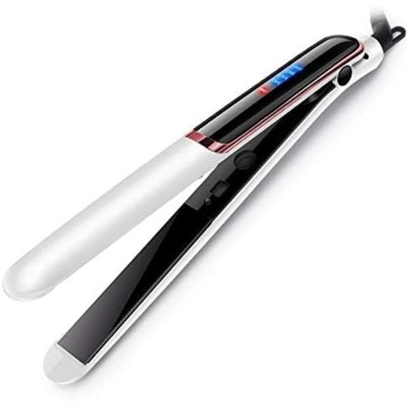 2-i-1 Hårstyler Krølltang med 4 Temperaturinnstillinger Rask Oppvarming 140-200C LCD-Skjerm Hvit