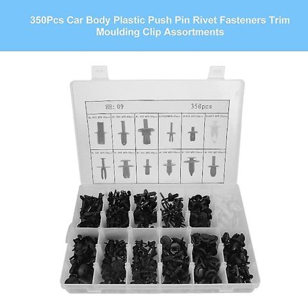 350 stk Bil Auto Trykkfeste Nagler Trim Klips