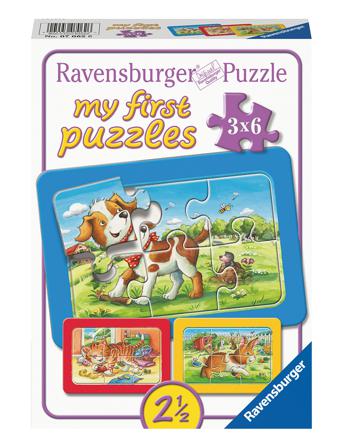 My Animal Friends 3X6P Toys Puzzles And Games Puzzles Classic Puzzles Monivärinen/Kuvioitu Ravensburger