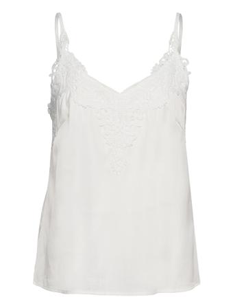Cranna Top T-shirts & Tops Sleeveless Hvit Cream*Betinget Tilbud