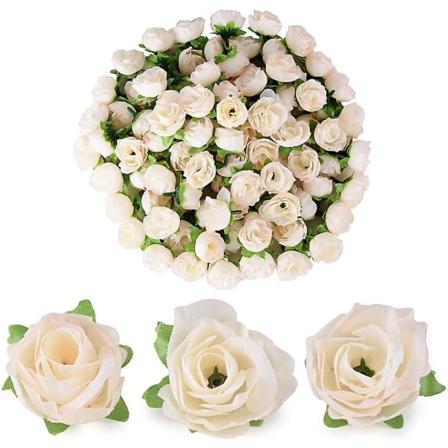 (dia: 3cm) 100 stk kunstige roseblomsterhoder Blomsterhode Kunstig plantedekorasjon Rose (kjøttfarge)