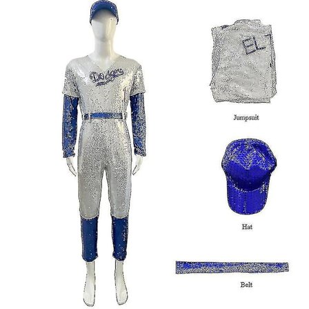 Voksen Cosplay Bodysuit Rocketman Elton John Kostyme Baseball Un