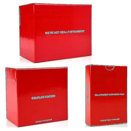 Svensk version Vi är inte riktigt främlingar är inte ett främlingsspel Par Kort Brädspel 3 versioner