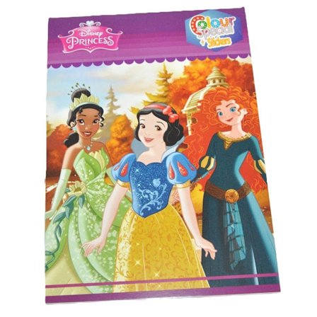 Disney Princess värityskirja tarroilla