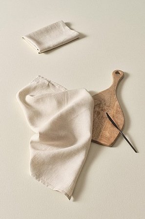 Jotex - Viskestykke i Hør 2-pak A121b 100% linen beige - JONIE - Køb Viskestykker hos Jotex