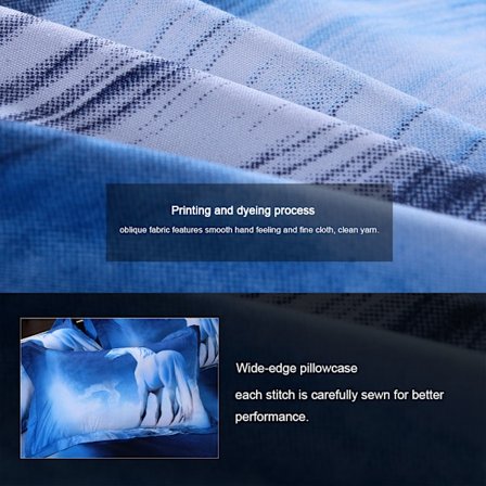 Mykt og komfortabelt sengesett for enkeltseng og queen size, king size-opplevelse med 3D-galakseprint og arktisk rev-tema, trykk- og fargeprosess for