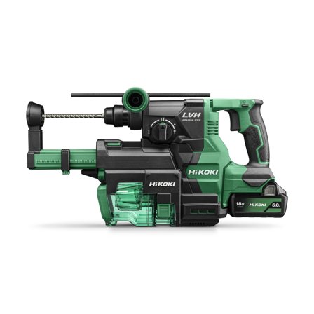 HiKOKI DH1826DA Borrhammare med dammutsug, batteri och laddare, Maskiner