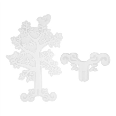 Puu Organizer -hartsimoolimuotit hartsivalulle Sormuspidikkeen silikonimuotti Kaulakorun Korvakorun Näyttötelineen Muotti