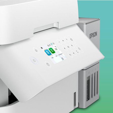 Epson ECOTANK ET-3956 18 PPM BLACK / 9 PPM COLOR WI-FI AIRPRINT USB ETHERNET 250-SHEET 2400DPI PRECISIONCORE TECHNOLOGY 2.4IN DISPLAY IN