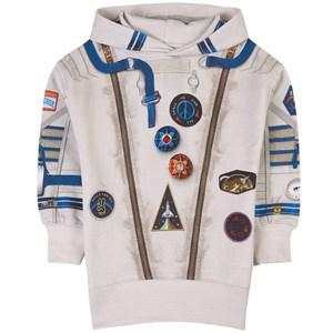 Molo I Astronaut Moz GOTS Hoodie 128 cm - Jumpers and knitwear - 128 cm - White
