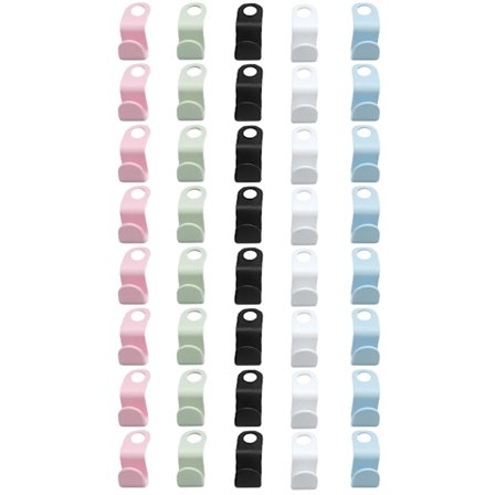 40 st Klädhängare Kopplingskrokar Organizer Utrymmesbesparande för Garderob
