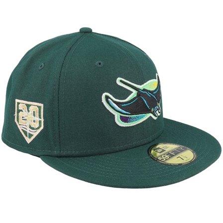 New Era - MLB Schwarz fitted Cap - Tampa Bay Rays 59FIFTY Dark Green Fitted @ Hatstore