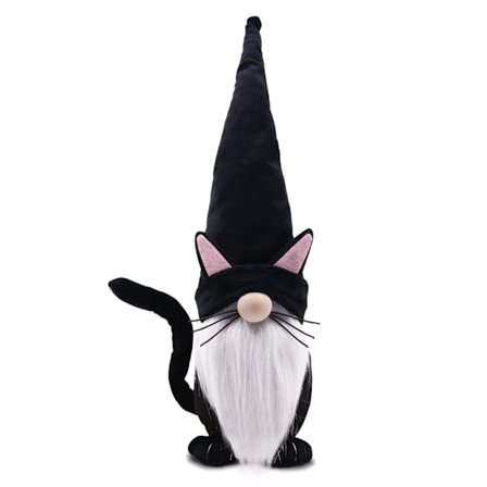 Sort Kat Tomte Kat Nisse Halloween Dekorationer Hjem Gave Dekor