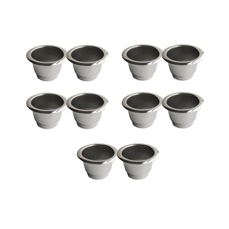 10 stk rustfritt stål påfyllbare kaffekapsler kaffefilter gjenbrukbar kaffekapsel gjenbrukbar caf