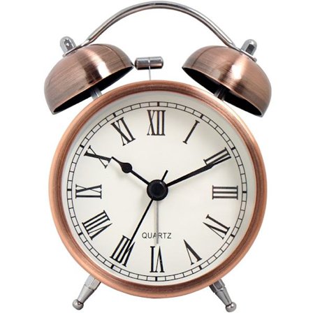 Vintage Retro Stille Reisevekkerklokke, Analog, ZQKLA
