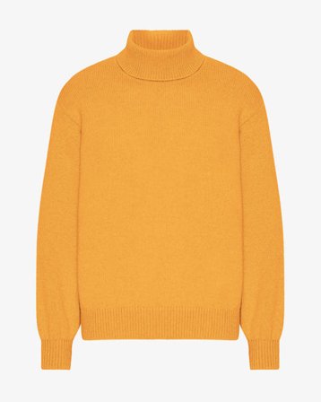 Merino Wool Turtleneck - Burned Yellow - Male - L