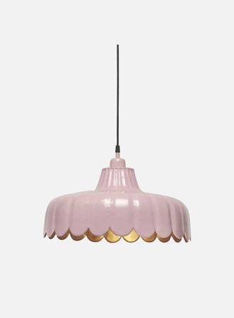 Wells taklampe Ø43 - rosa/gull