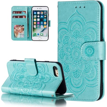 Fodral för iPhone 7/8/SE iPhone 2020, plånboksfodral med kortfack