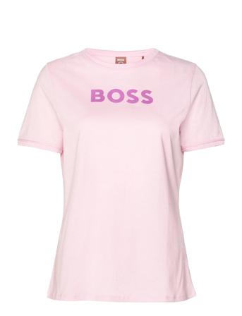 C_Elogo_7 T-shirt Top Lyserød BOSS