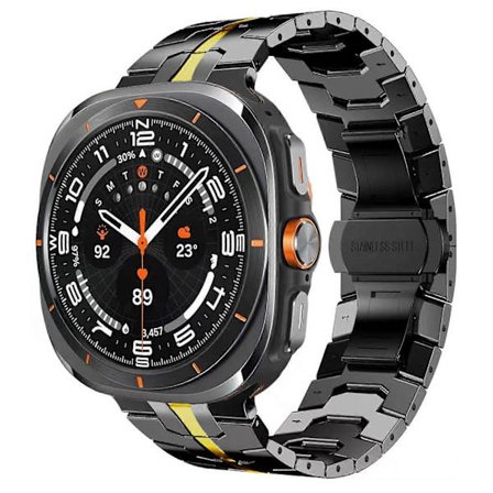 Samsung Galaxy Watch Ultra 47mm Titaani Perhoslukko Ranneke - Musta[JUN] Monivärinen Musta Kulta