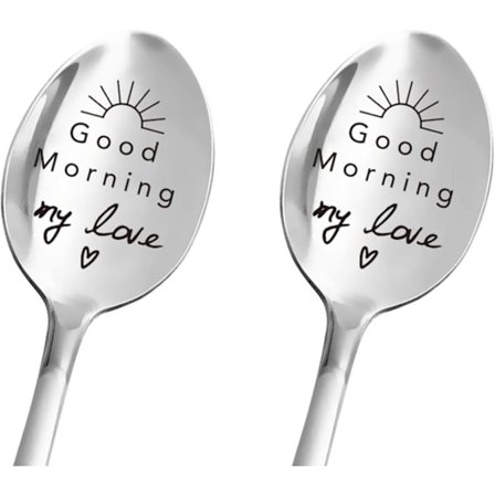2 stk God Morgen Mylove-skje Bursdag Morsdag Gaver til Bestemor Nana Nanny Mormor Gaver fra Barnebarn