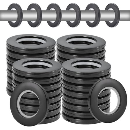 32 stk gardinmaljer, sorte maljer til gardiner, gardinmaljer til vindugardin, dusjgardin, gardiner til garderoberom, hjemmetilbehør